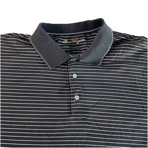Ben Hogan Short Sleeve XL Black And White Striped Polo‎
